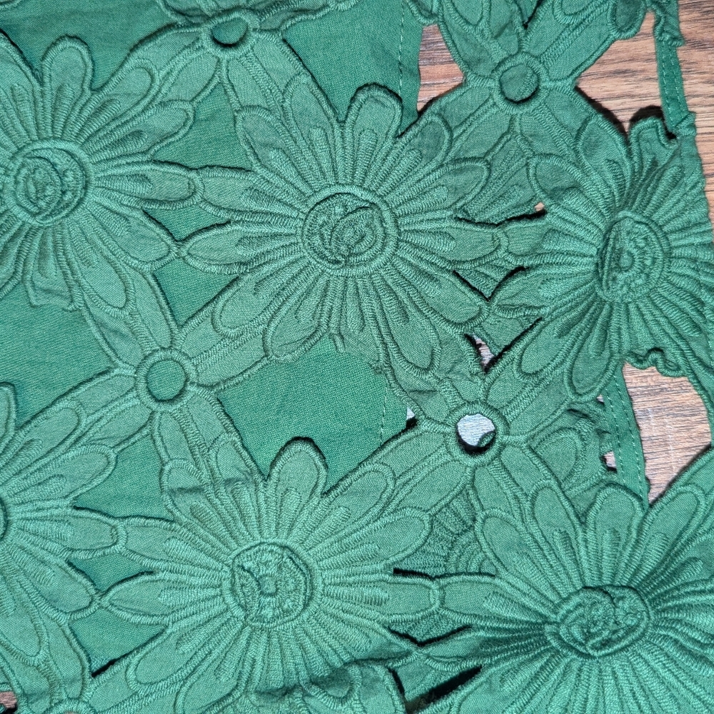 Farm Rio Green Richlieu Midi Skirt - Picture 3 of 16